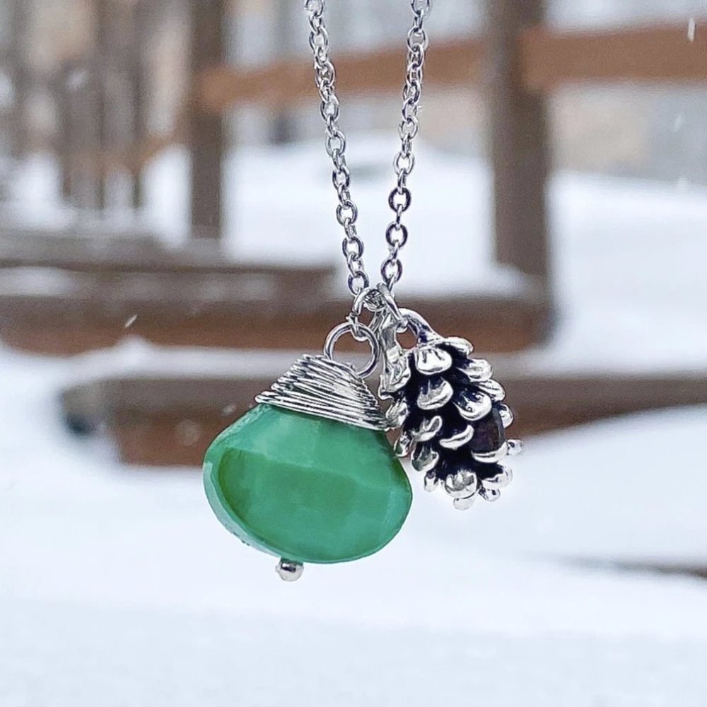 Pinecone Crystal Necklace